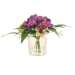 Dunelm Wild Flower Arrangement In Glass Cube 5 Dunelm Wild Flower Arrangement In Glass Cube -Decoration Store 30730014 alt02
