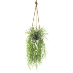 Dunelm Artificial Trailing Grass In Hanging Grey Pot -Decoration Store 30730206 alt04