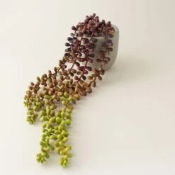 Dunelm Brown Artificial String Of Pearls In Cement Pot