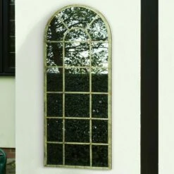 Dunelm Tulip Antique Green Outdoor Mirror