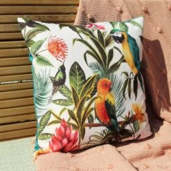 Riva Home Parrots Multicoloured Outdoor Cushion