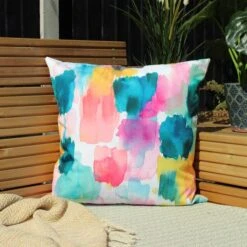 Riva Home Watercolours Ochre Outdoor Cushion