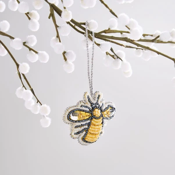 Dunelm Beaded Hanging Bee Decoration 1 Dunelm Beaded Hanging Bee Decoration