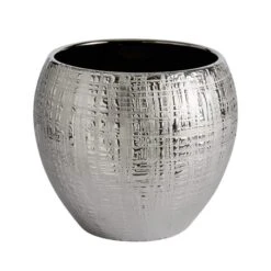 Dunelm Silver Romano Plant Pot 22cm 6 Dunelm Silver Romano Plant Pot 22cm -Decoration Store 30749222 alt02