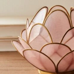 Dunelm Capiz Pink Tealight Holder 13cm -Decoration Store 30749619 alt02