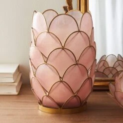 Dunelm Capiz Pink Hurricane 20cm