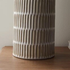Dunelm Concave Cream Vase 40cm -Decoration Store 30751228 alt02