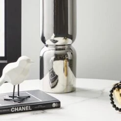 Dunelm Ceramic Curves Vase Silver 35cm 6 Dunelm Ceramic Curves Vase Silver 35cm -Decoration Store 30751231 alt02