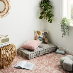 Dunelm Embroidered Tropical Leaf Cushion -Decoration Store 30751253 alt08