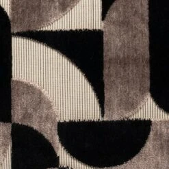 Dunelm Curves Cut Velvet Geometric Black Cushion -Decoration Store 30752034 alt05