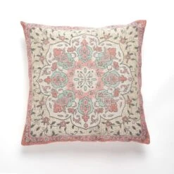 Dunelm Tapestry Oriental Pink Cushion