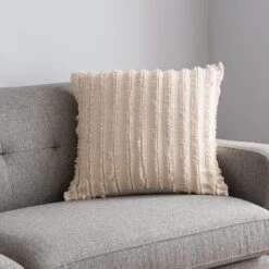 Dunelm Boho Tufted Stripe Cushion
