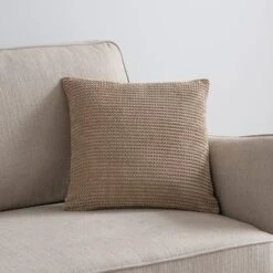 Dunelm Jenson Mink Waffle Cushion