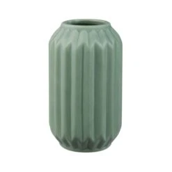 Dunelm Fluted Vase 14cm Sage 7 Dunelm Fluted Vase 14cm Sage -Decoration Store 30753310 alt03