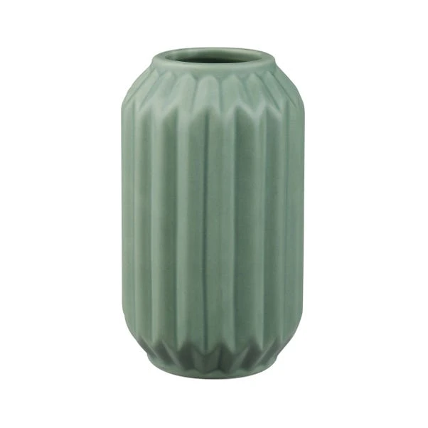 Dunelm Fluted Vase 14cm Sage 4 Dunelm Fluted Vase 14cm Sage - Image 4