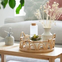 Dunelm Scalloped Bent Cane Tray 30cm -Decoration Store 30753420 alt09