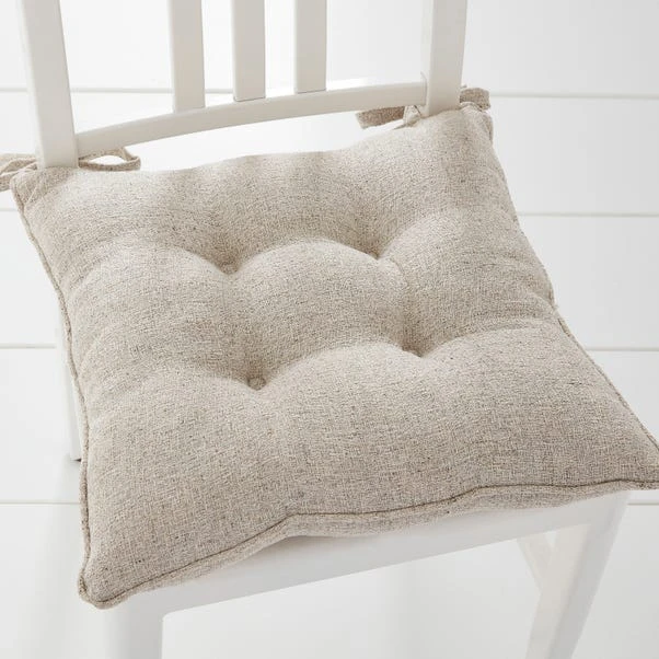 Dunelm Pack Of 2 - Natural 4 Stitch Bondi Seat Pads 1 Dunelm Pack Of 2 - Natural 4 Stitch Bondi Seat Pads