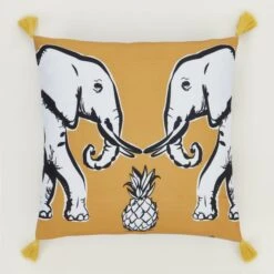 Pineapple Elephant Tembo Tassel Cushion -Decoration Store 30757783 alt03