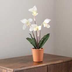 Dunelm Real Touch Cream Slipper Orchid 50cm -Decoration Store 30757832 alt03