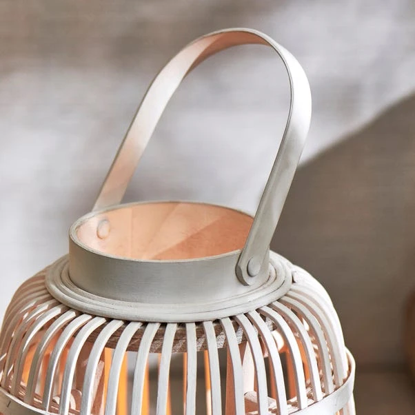 Dunelm White Lantern 25cm 2 Dunelm White Lantern 25cm - Image 2