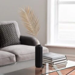 Dunelm Pack Of 12 Artificial Gold Palm Stem