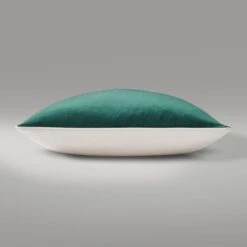 Dunelm Reversible Velour Cushion Emerald -Decoration Store 30766462 alt03