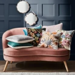 Dunelm Reversible Velour Cushion Emerald -Decoration Store 30766462 alt09