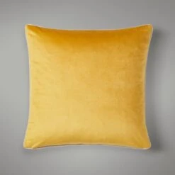 Dunelm Reversible Velour Cushion Silver Ochre