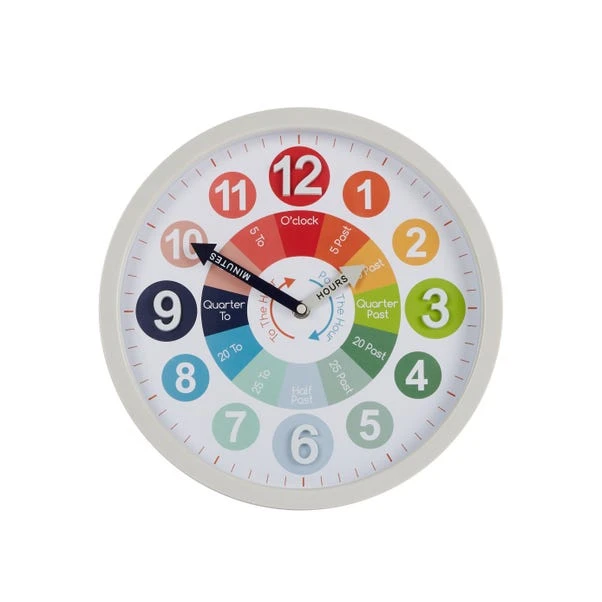 Dunelm Tell The Time Large Clock 30cm 2 Dunelm Tell The Time Large Clock 30cm - Image 2