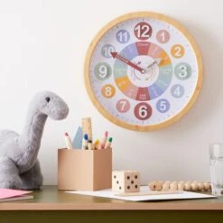 Dunelm Tell The Time Wood Effect Large Clock 30cm