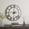 Dunelm Distressed Mirrored 57cm Clock Silver