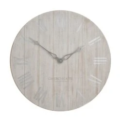 Churchgate Distressed Wooden 60cm Clock Cream -Decoration Store 30769195 alt02