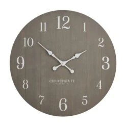 Churchgate Distressed Wooden 80cm Clock Grey 5 Churchgate Distressed Wooden 80cm Clock Grey -Decoration Store 30769196 alt02