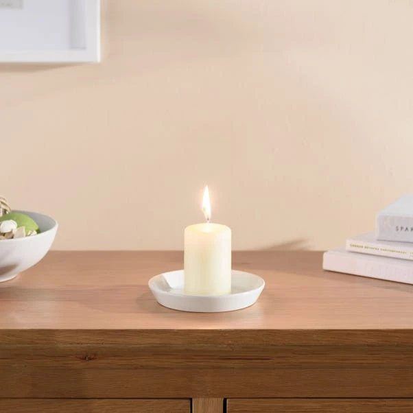 Dunelm Cream Pillar Candle 4.8cm X 7.6cm 1 Dunelm Cream Pillar Candle 4.8cm X 7.6cm