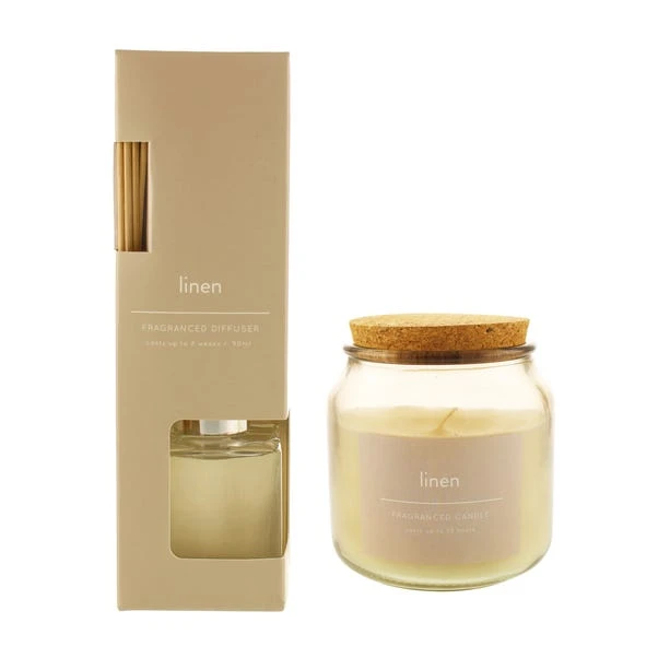 Dunelm Linen Diffuser And Candle Set 2 Dunelm Linen Diffuser And Candle Set - Image 2