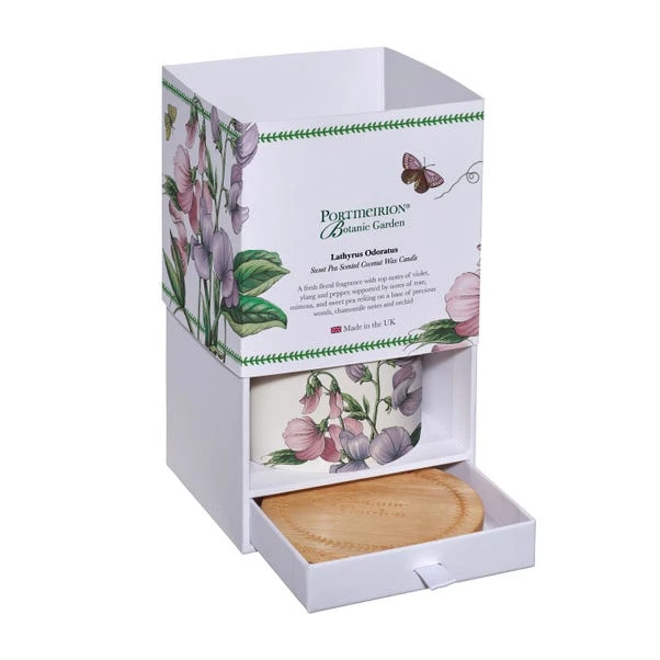 Portmeirion Botanic Garden Sweet Pea Wax Filled Candle 2 Portmeirion Botanic Garden Sweet Pea Wax Filled Candle - Image 2