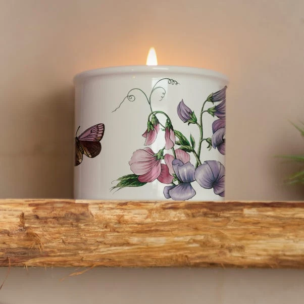 Portmeirion Botanic Garden Sweet Pea Wax Filled Candle 4 Portmeirion Botanic Garden Sweet Pea Wax Filled Candle - Image 4