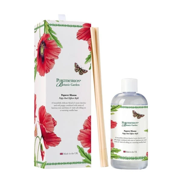 Portmeirion Botanic Garden Poppy 200ml Reed Diffuser Refill 1 Portmeirion Botanic Garden Poppy 200ml Reed Diffuser Refill
