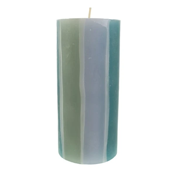 Dunelm Decorative Pillar Candle Blue 4 Dunelm Decorative Pillar Candle Blue - Image 4
