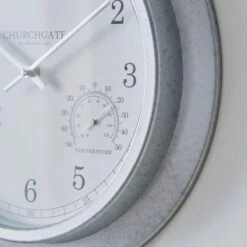 Indoor Outdoor Churchgate Galvanised Clock 35cm 8 Indoor Outdoor Churchgate Galvanised Clock 35cm -Decoration Store 30792007 alt03