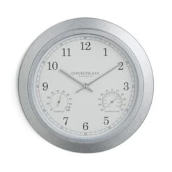 Indoor Outdoor Churchgate Galvanised Clock 35cm 9 Indoor Outdoor Churchgate Galvanised Clock 35cm -Decoration Store 30792007 alt04