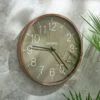 Indoor Outdoor Elements Olive Walnut Clock 41cm