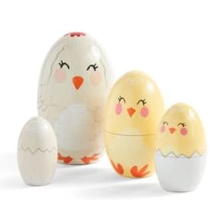 Dunelm Set Of 4 Stackable Easter Chick Dolls -Decoration Store 30792508 alt03