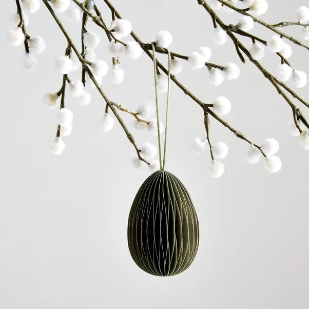 Dunelm Sage Paper Honeycomb Easter Egg Hanging Decoration 1 Dunelm Sage Paper Honeycomb Easter Egg Hanging Decoration
