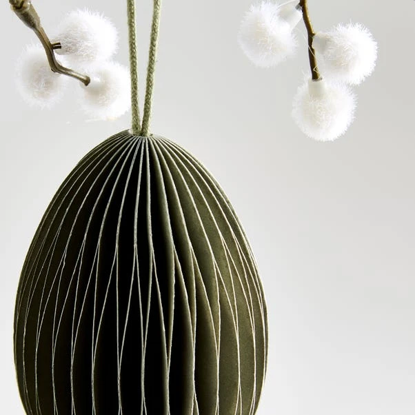 Dunelm Sage Paper Honeycomb Easter Egg Hanging Decoration 2 Dunelm Sage Paper Honeycomb Easter Egg Hanging Decoration - Image 2