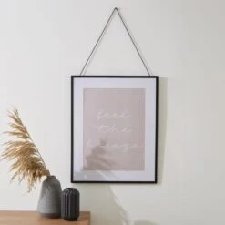 Dunelm Black Hanging Chain Photo Frame 20x16