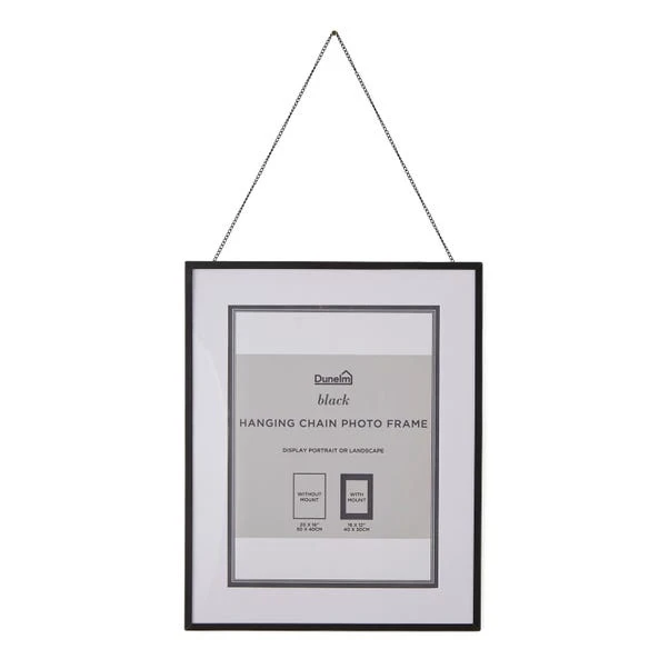 Dunelm Black Hanging Chain Photo Frame 20x16 3 Dunelm Black Hanging Chain Photo Frame 20x16 - Image 3