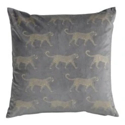 Cedar & Sage Printed Metallic Leopard Cushion