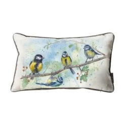 Kilburn_and_scott Aquarelle Bluetits Cushion