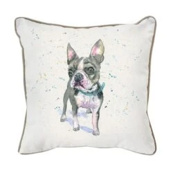 Kilburn_and_scott Aquarelle Frenchie Cushion